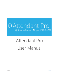 Attendant Pro User Manual