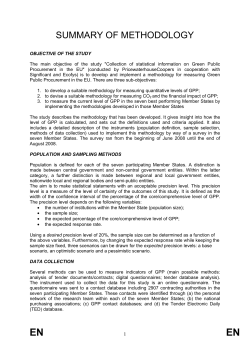 summary of methodology