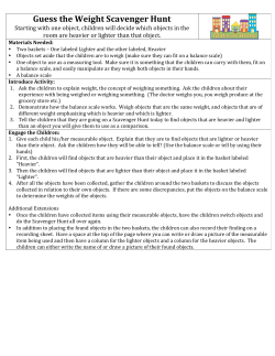 Guess the Weight Scavenger Hunt