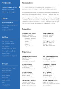 CV/R&eacute;sum&eacute; - Ryan Connaughton