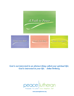 God is not interested in an abstract thing called your spiritual life