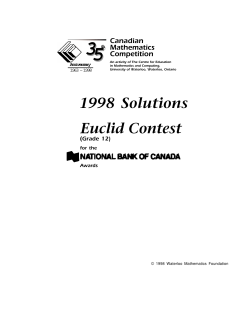 35th 35th - CEMC - University of Waterloo