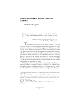 Norms, Heresthetics, and the End of the Cold War