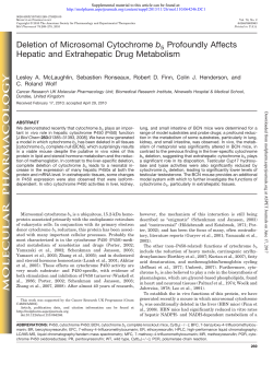 Deletion of Microsomal Cytochrome b5 Profoundly Affects Hepatic
