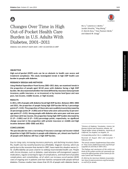 Changes Over Time in High Out-of-Pocket Health Care Burden in