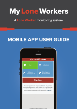 Mobile Application - MyLoneWorkers Monitoring System