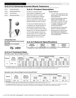 3.2.3 XU Universal Knurled Shank Fasteners 3.2.3.1 Product