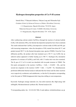 Hydrogen desorption properties of Ca-N