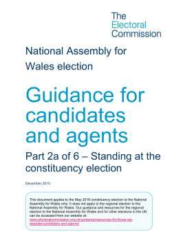 NAW Part 2a - Standing at the constituency election