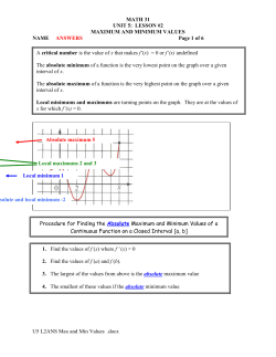 A critical number is the value of x that makes f`(x) = 0 or f`(x) undefined