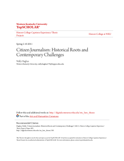 Citizen Journalism: Historical Roots and - TopSCHOLAR