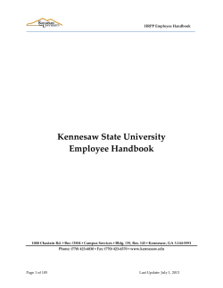 Kennesaw State University Employee Handbook