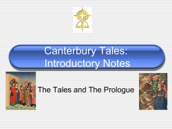 Canterbury Tales: Introductory Notes 2