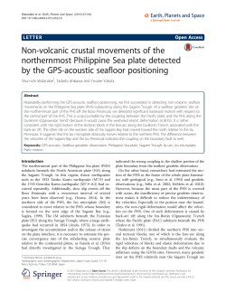 Non-volcanic crustal movements of the northernmost Philippine Sea