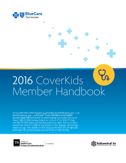 2016 CoverKids Member Handbook - 508
