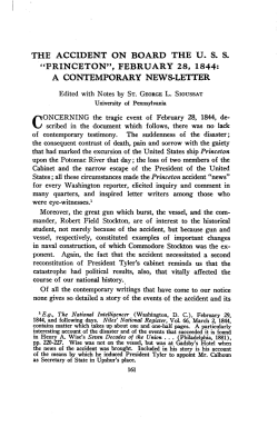 the accident on board the uss "princeton", february 28, 1844
