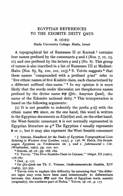 Egyptian References to the Edomite Diety Quas