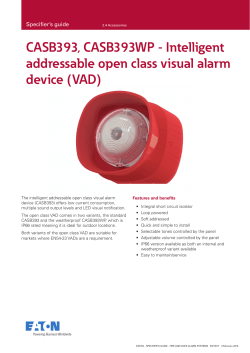CASB393, CASB393WP - Intelligent addressable open class visual