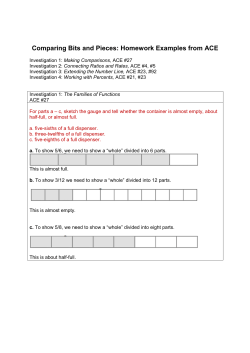 Comparing Bits and Pieces: Homework Examples from ACE