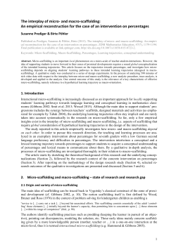 The interplay of micro-‐ and macro-‐scaffolding