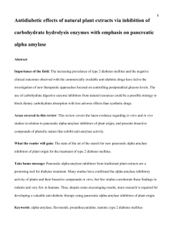 Antidiabetic effects of natural plant extracts via inhibition of