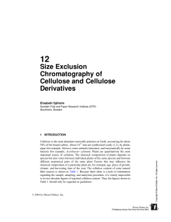 A review of the SEC of cellulose and cellulose