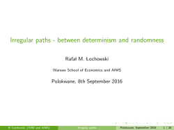 Irregular paths - between determinism and randomness