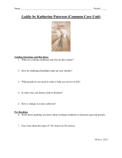 Lyddie by Katherine Paterson (Common Core Unit)