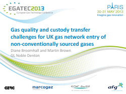 Gas quality and custody transfer challenges for UK gas