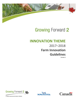 INNOVATION THEME - Government of Nova Scotia