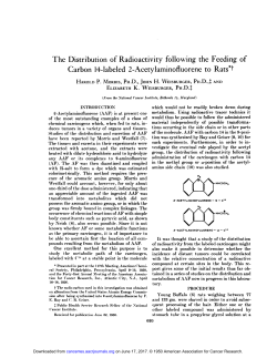 The Distribution of Radioactivity following the Feeding of Carbon 14