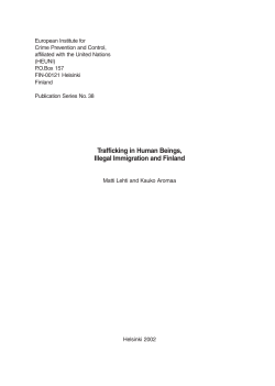 Trafficking in Human Beings, Illegal Immigration and Finland