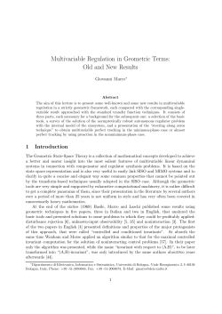 Multivariable Regulation in Geometric Terms: Old and New