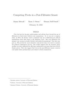 Competing Pivots in a Post-Filibuster Senate