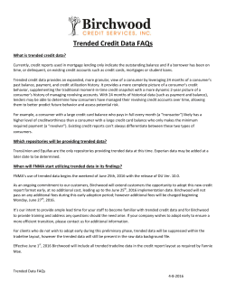 Trended Credit Data FAQs - Birchwood Credit Services