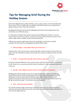 Tips for Managing Grief During the Holiday Season
