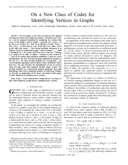 On A New Class Of Codes For Identifying Vertices In Graphs