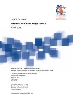 National Minimum Wage Toolkit