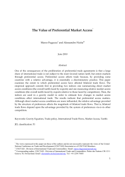 The Value of Preferential Market Access