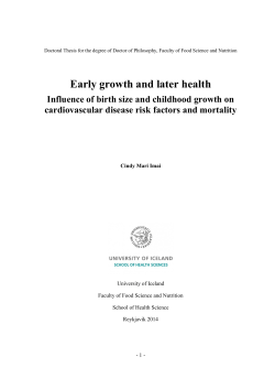 Early growth and later health