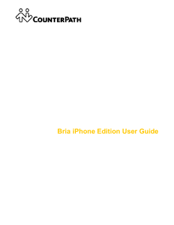 Bria iPhone Edition 3.2.1 User Guide