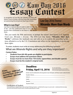 2016 Law Day Essay flyer