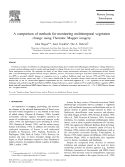 A comparison of methods for monitoring multitemporal vegetation