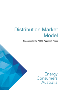Distribution Market Model - Energy Consumers Australia