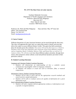 The Short Story in Latin America