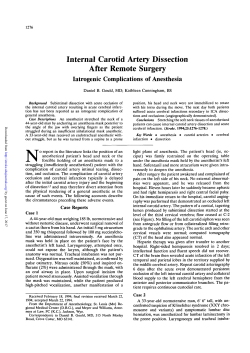 Internal Carotid Artery Dissection After Remote Surgery