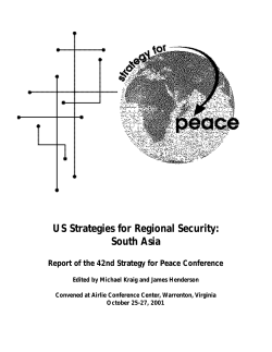 South Asia--US Strategies for Regional Security