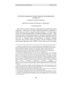 punitive damages in New York