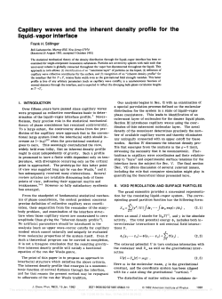 Capillary waves and the inherent density profile for the liquid