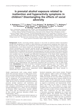 Is prenatal alcohol exposure related to inattention and